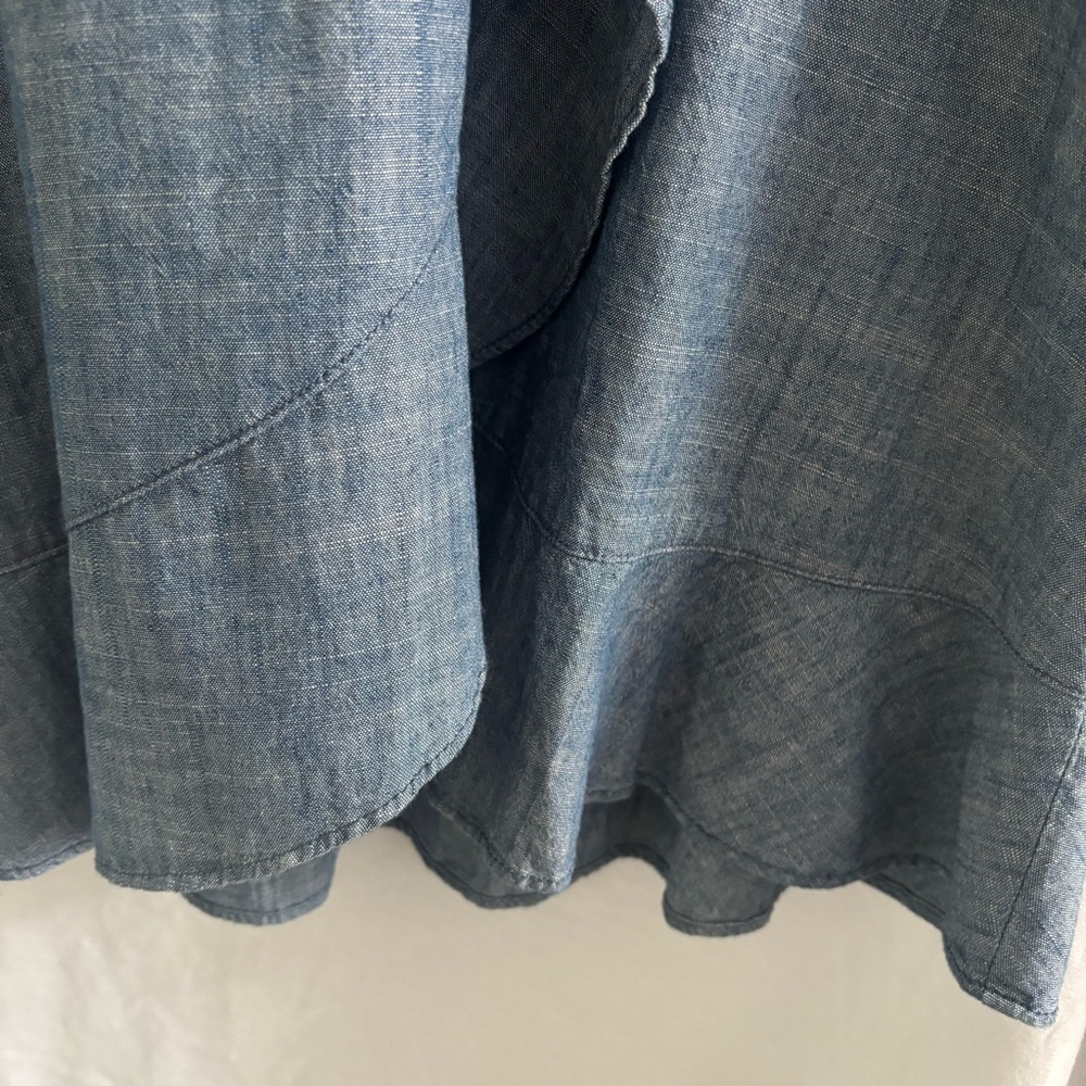 J. Crew Light Denim V-Neck Dress, Size 4 - Picture 3 of 11